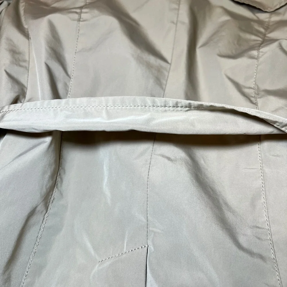 Banana Republic Womens Size XS Petites Trench Coat Champagne Belted Jacket - Picture 12 of 16